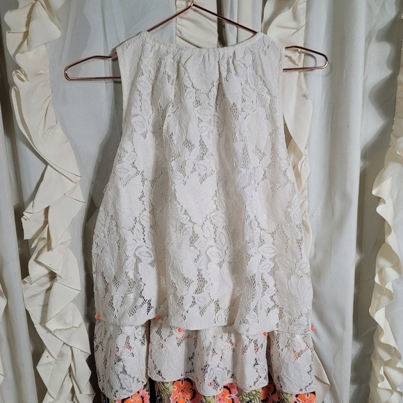 NWT Anthropologie Hemant and Nandita Aurora Tiered Lace Tassel Tank Small - Picture 7 of 12